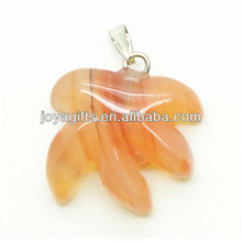 Maple leaf Shape Agate Pendant